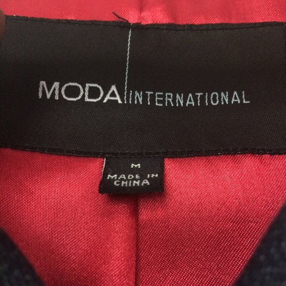 Moda International Denim Peacoat Jacket - Size M - Picture 2 of 3